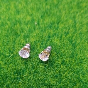 Rounded Crystal Shiny Clawfoot Earrings E1009